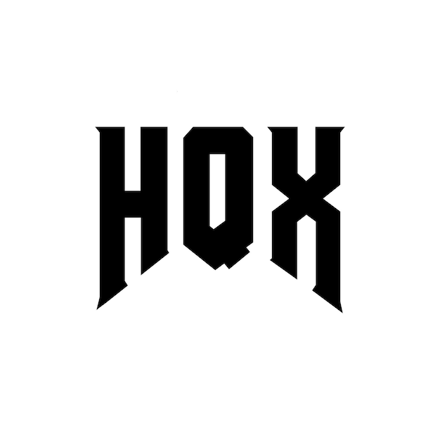 HQX letter logo design for technology company HQX logo design black and white color combination HQX logo HQX vector HQX design HQX icon HQX alphabet HQX typography logo design