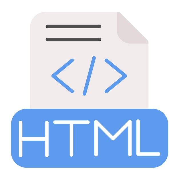 Html File Flat Illustration