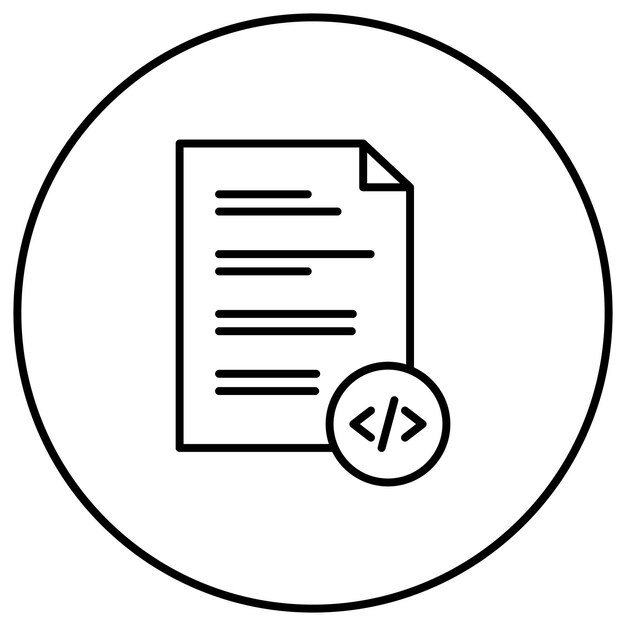 HTML File icon vector image Can be used for Coding and Development