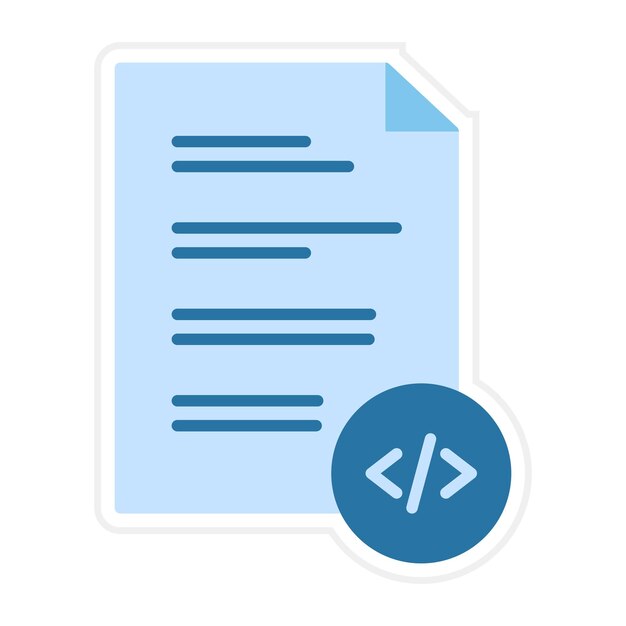 HTML File icon vector image Can be used for Coding and Development