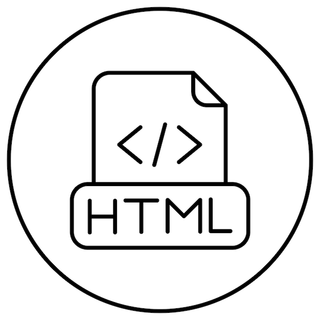 Html File icon vector image Can be used for Computer Programming