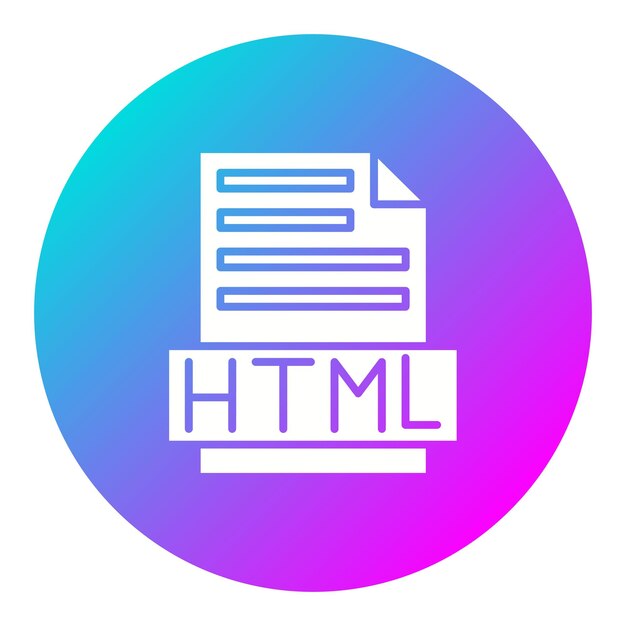 HTML File vector icon Can be used for Coding and Development iconset