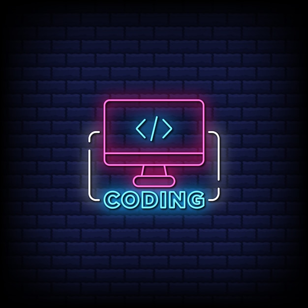 HTML-koodaus neonkylttityylinen teksti