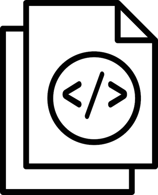 HTML Script Icon Set Code Tag and Web Programming Vector symbol Digital Creation Sign