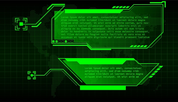 Hud callout boxes Futuristic space display information layout digital info frame element for text