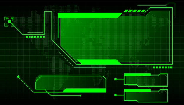 Hud callout boxes Futuristic space display information layout digital info frame element for text