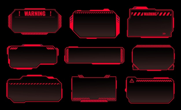 HUD danger warning alert attention frames signs