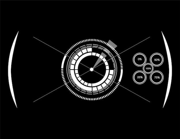 hud elementsgraphvector illustrationheadup display elements for the web