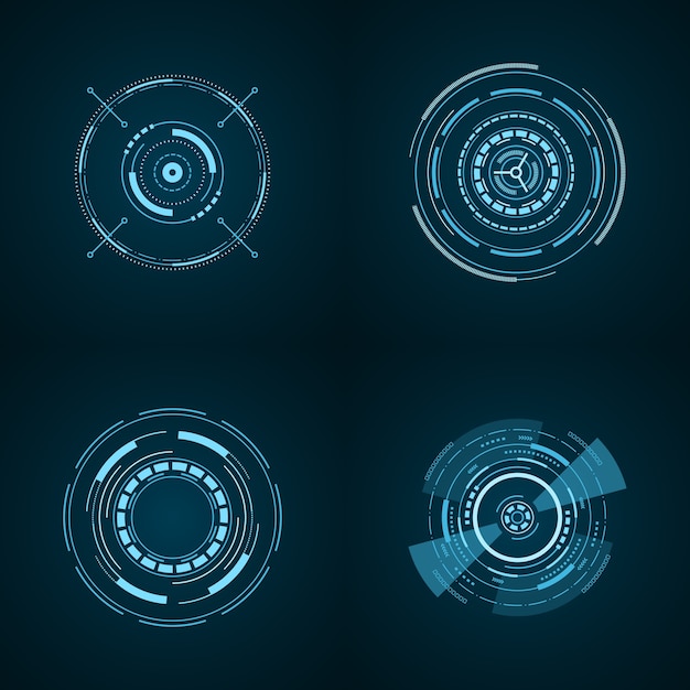 Hud futuristic element user interface