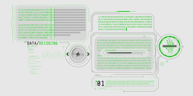 Hud interface design for decoding satellite signals