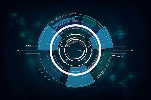 Hud-käyttöliittymä GUI futuristinen teknologia verkostoitumiskonsepti