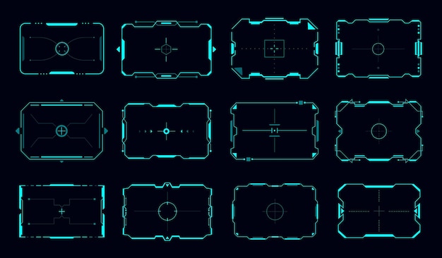 HUD target frames and aim control panel borders