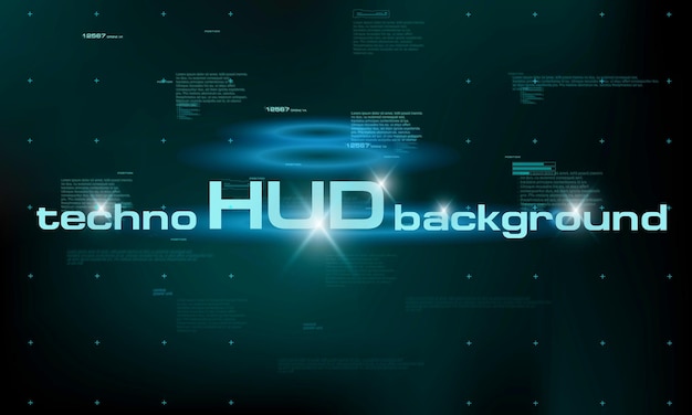 hud technology background colorful digital background 3d technology interface hud techno background with floating numbers