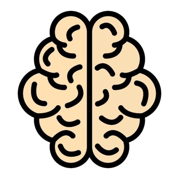 Human brain Vector Icon Design Illustration