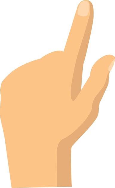 Human Hand Point Gesture Finger Up Pointing Up in Flat Style