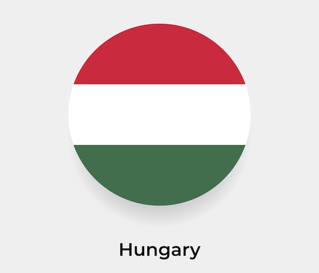 Hungary flag bubble circle round shape icon vector illustration
