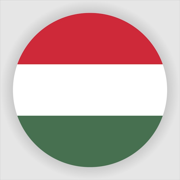 Hungary Flat Rounded Flag Icon