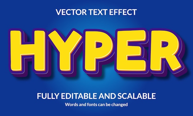 hyper editable 3d text style effect