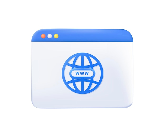 Hypertext Transfer Protocol Concept HTTP data web page Web browser internet communication 3d vector