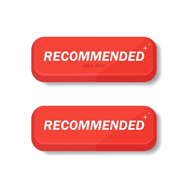 I recommend the banner in red. Vector illustration.