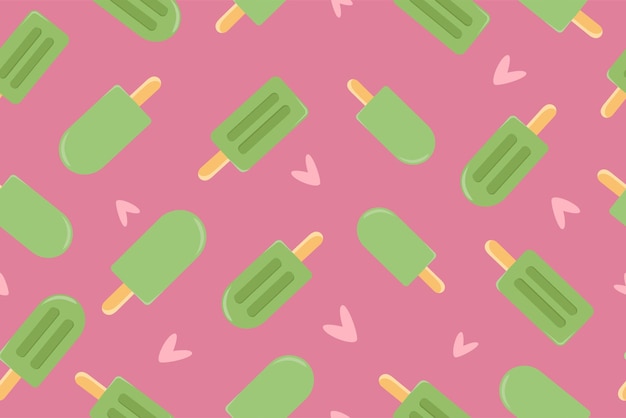 ice cream background vector illustration on a pink background