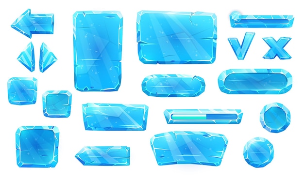 Ice crystal buttons slider plates and arrow keys