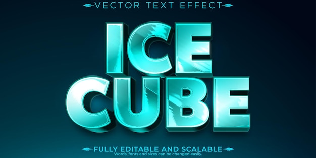 Ice editable text effect editable snow and winter text style
