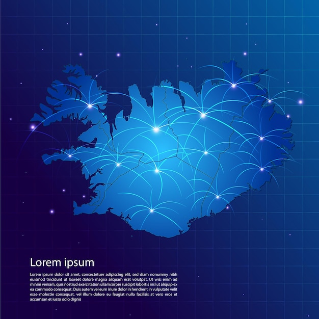Iceland map internet network