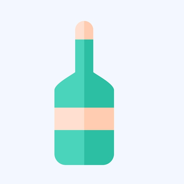 Icon Bottle related to Sea symbol flat style simple illustration