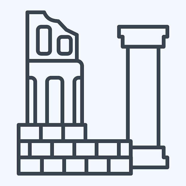 Icon Civilization related to Prehistoric symbol line style simple design editable