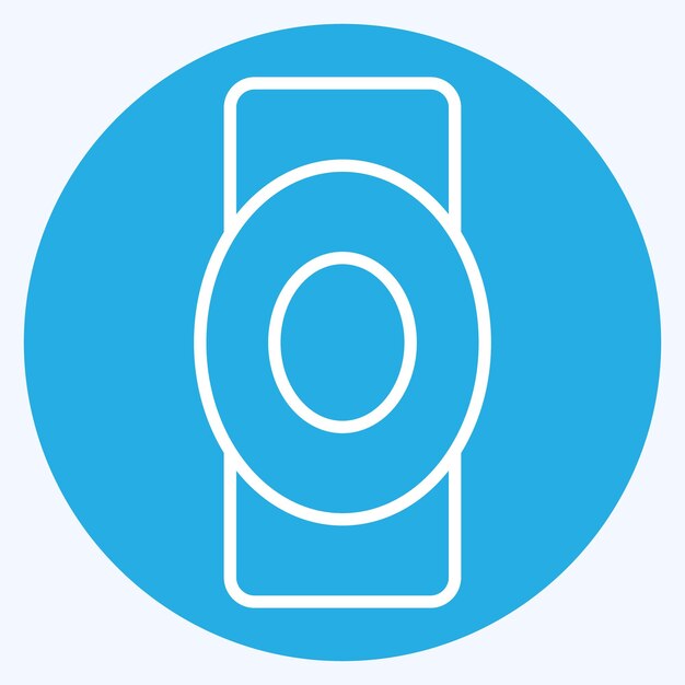 Icon Elbow Protector related to Hockey Sports symbol blue eyes style simple illustration