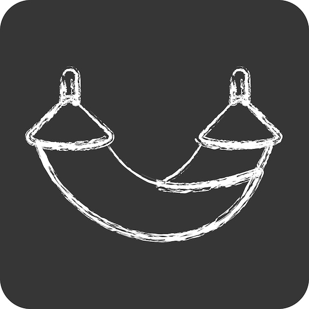 icon hammock suitable for summer symbol chalk style simple design editable design template vector simple illustration
