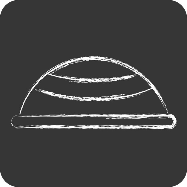 icon hat related to ramadan symbol chalk style simple design editable simple illustration