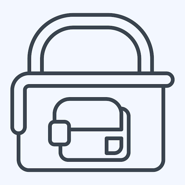 Icon Luggage related to Hotel Service symbol line style simple design illustration