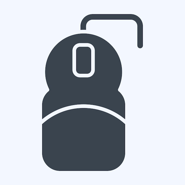 icon mouse related to computer symbol glyph style simple design editable