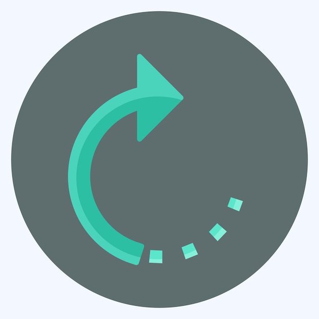 Icon Rotate Right suitable for Photo Editing symbol flat style design editable