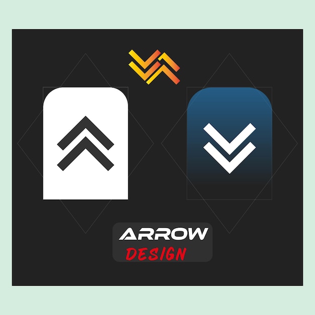 icon set icon design a black sign that says arrow and logo on it