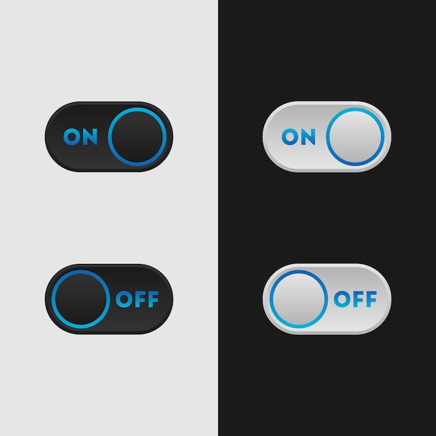 icon set multi colored button in flat style.