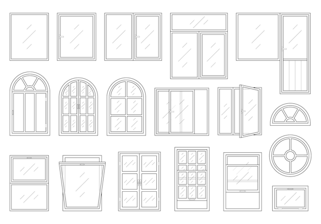 icons set of windows types