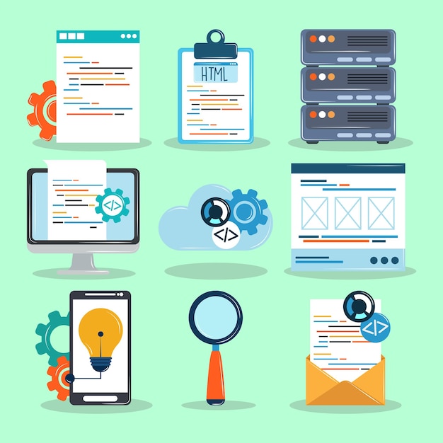 Icons set web development