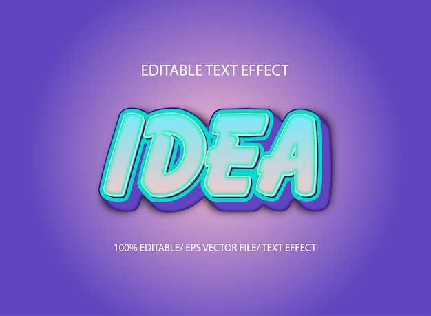 Idea text effect