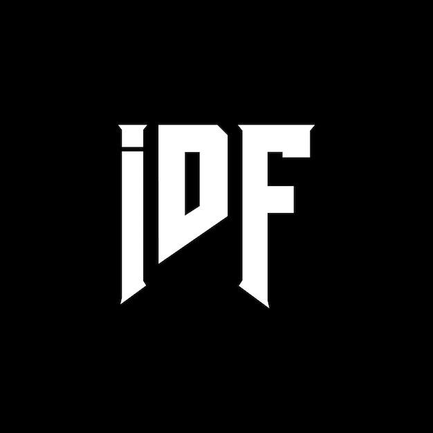 IDF letter logo design for technology company IDF logo design black and white color combination IDF logo IDF vector IDF design IDF icon IDF alphabet IDF typography logo design