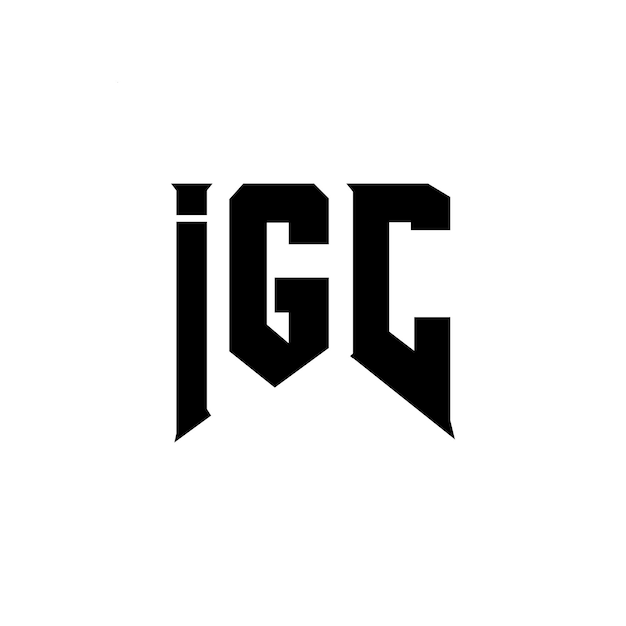 IGC letter logo design for technology company IGC logo design black and white color combination IGC logo IGC vector IGC design IGC icon IGC alphabet IGC typography logo design