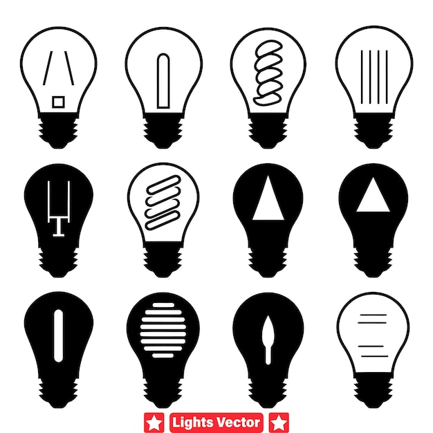 Illuminate Your Vision Exceptional Set of Light Vector Silhouettes for Every Style