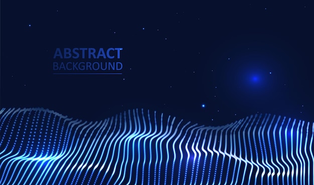 Illuminated abstract digital wave