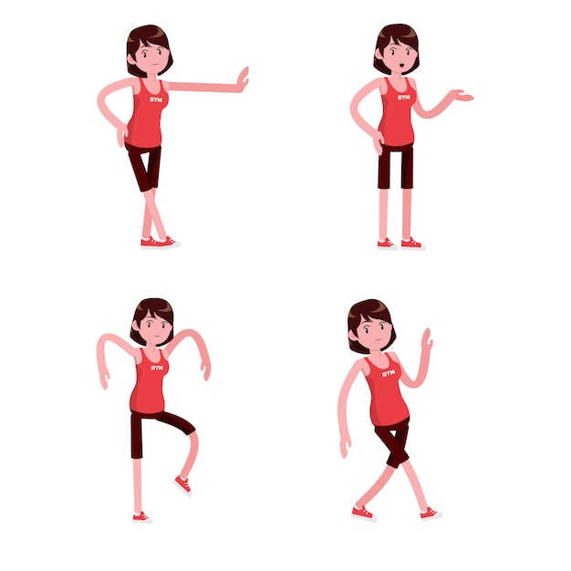 Illustration Character fitness trainer