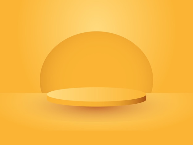 illustration creative vector 3d abstract scene soft yellow isolated on background