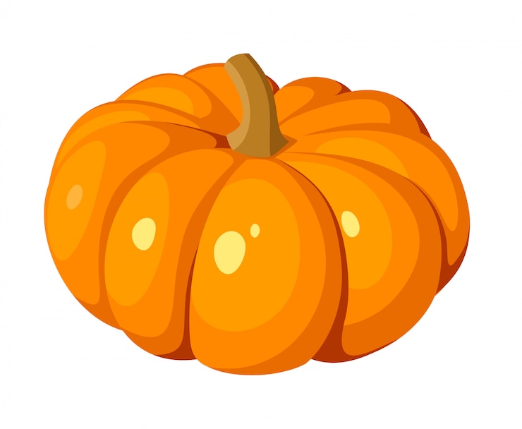 Vektori   illustration of an orange pumpkin isolated