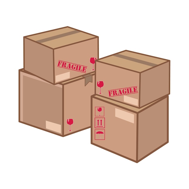 illustration of box delivery