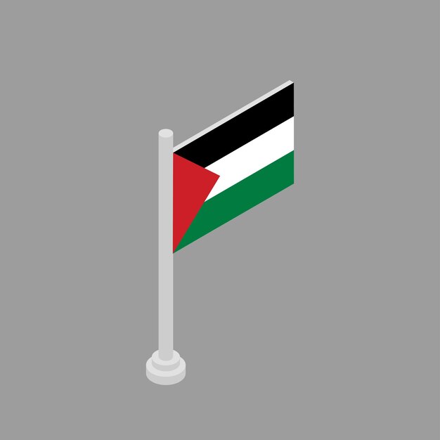 Illustration of Palestine flag Template